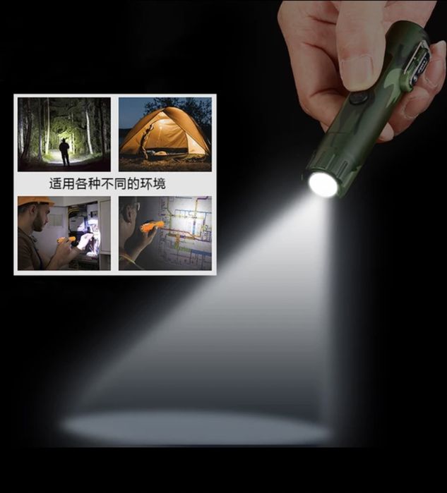 Плазмена запалка водоустойчива с фенер и компас тактическа туризъм лов