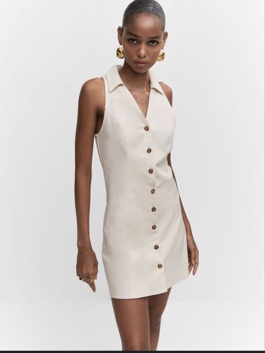 Рокли Mango от лен и памук и рокля  Rage Age