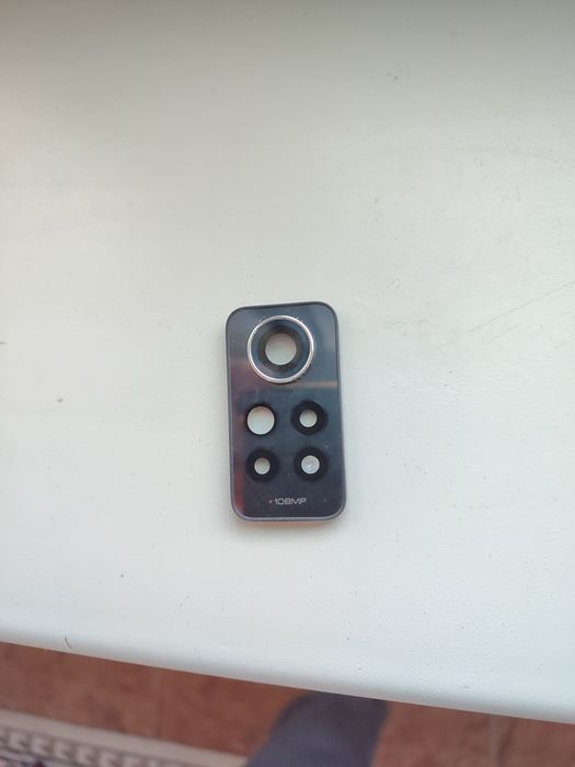 Стекло задней камеры Xiaomi Redmi Note 12 Pro 4G черное с рамкой