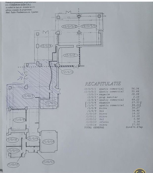 Spațiul  comercial de închiriat