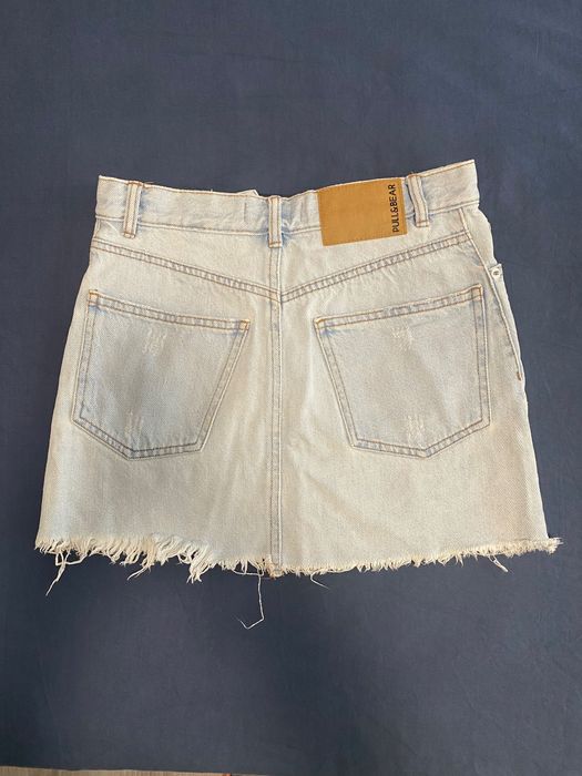 Дънкова пола Pull&Bear къса