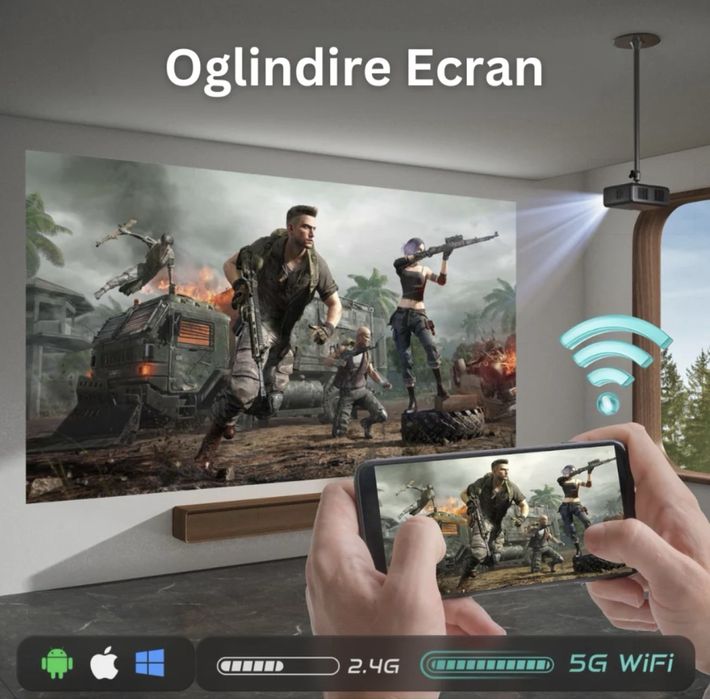 Videoproiector si Ecran de Proiectie