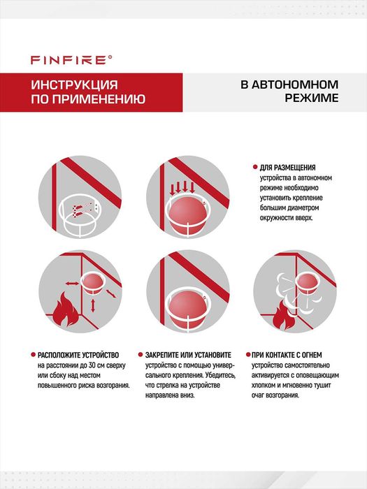 FINFIRE Avtonom yong'in o'chirish vositasi SFERA/ Огнетушитель СФЕРА
