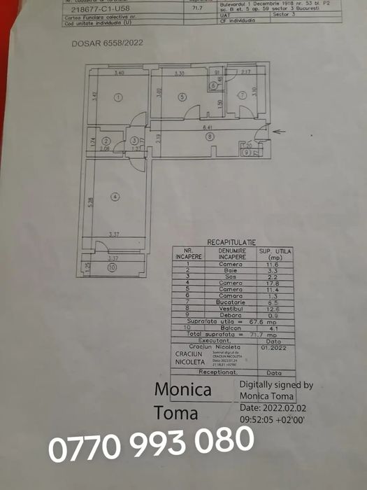 Apartament 3 camere Metrou 1 Decembrie