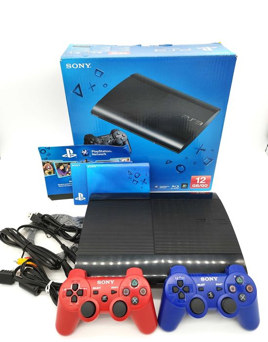 [ps4] Пълен Комплект SONY PlayStation 3 Super Slim + 37 игри