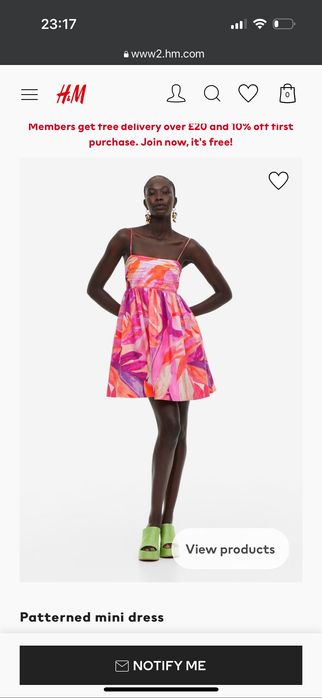 Платье H&M Xs сарафан