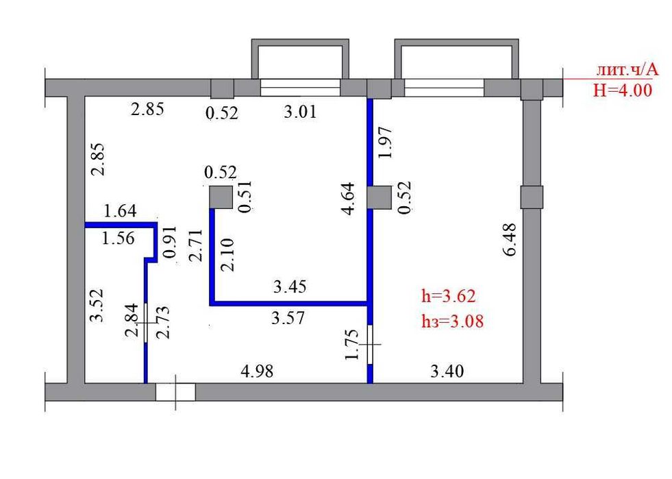 Коммерческое помещение 62м