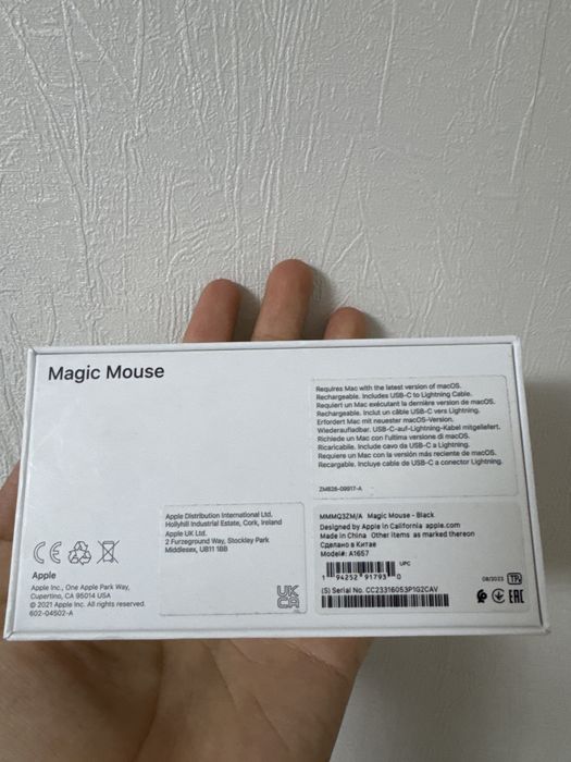 Мышь Apple Magic Mouse - Black Multi-Touch Surface черный