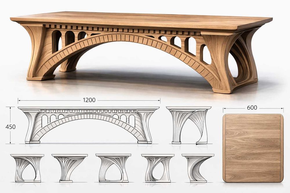 CNC Услуги: Изработка на уникални мебели и детайли (4-осна машина)