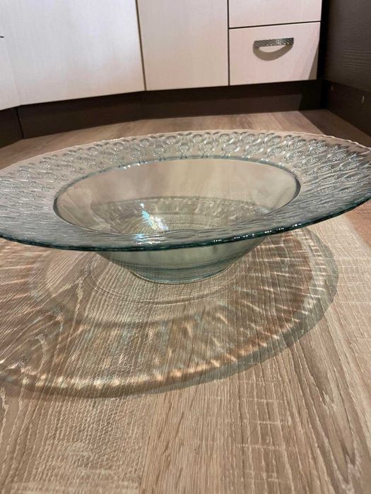 Керамичен свещник и стъклена фруктиера