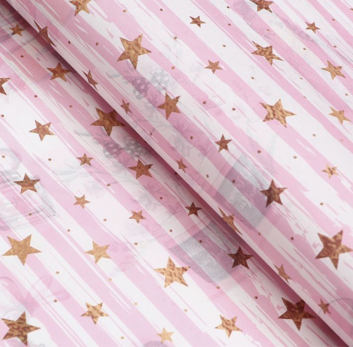 Бумага упаковочная, глянцевая двусторонняя 70 х 100 см