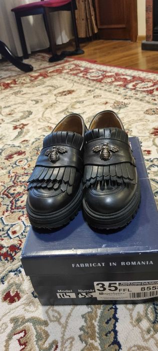 Mocasini din piele naturala