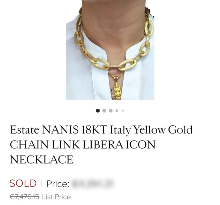 Bijuteria Royal CB : Colier/lant damă aur 18K 34,81gr