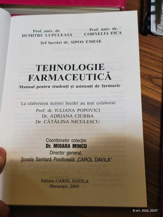 Carti medicina chirurgie farmacie