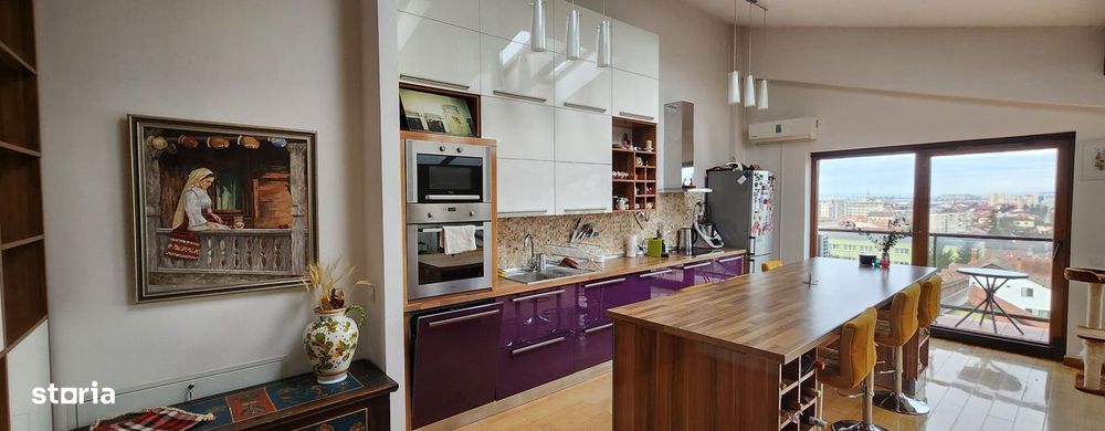 Apartament 3 camere 118 mp, central, 2 bai, terasa+balcon,mobilat lux!