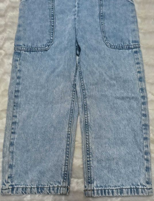 Salopetă cu capse si buzunare denim ZARA Kids fata - NOUĂ - Mărime 6 ani (116 cm)