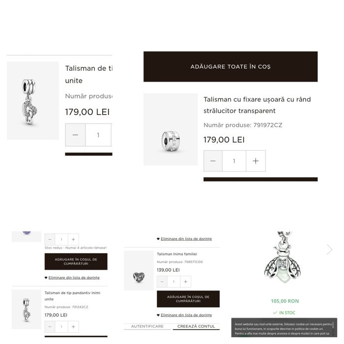 Charm-uri ( talismane) Pandora originale