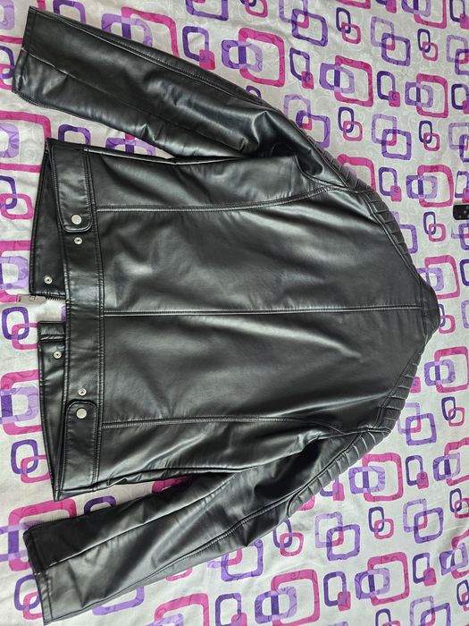 Geaca piele motor ZARA