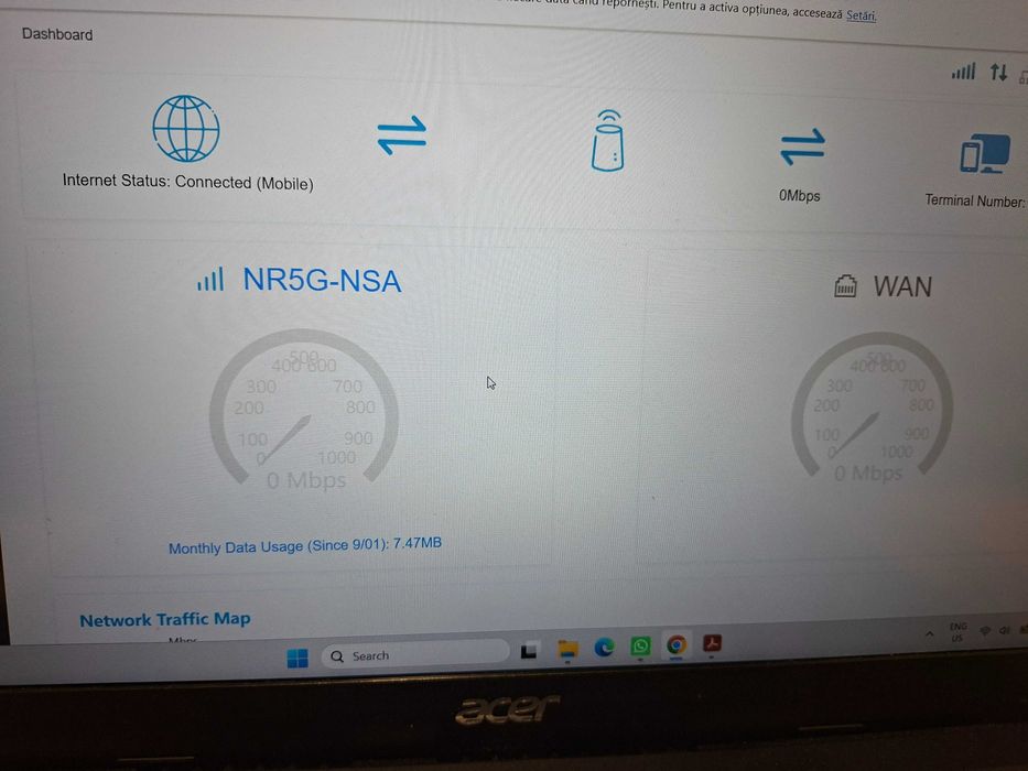 Router Wireless cu cartela SIM 5G Telenor Kaon model FA7150 Wi-Fi 7 LTE