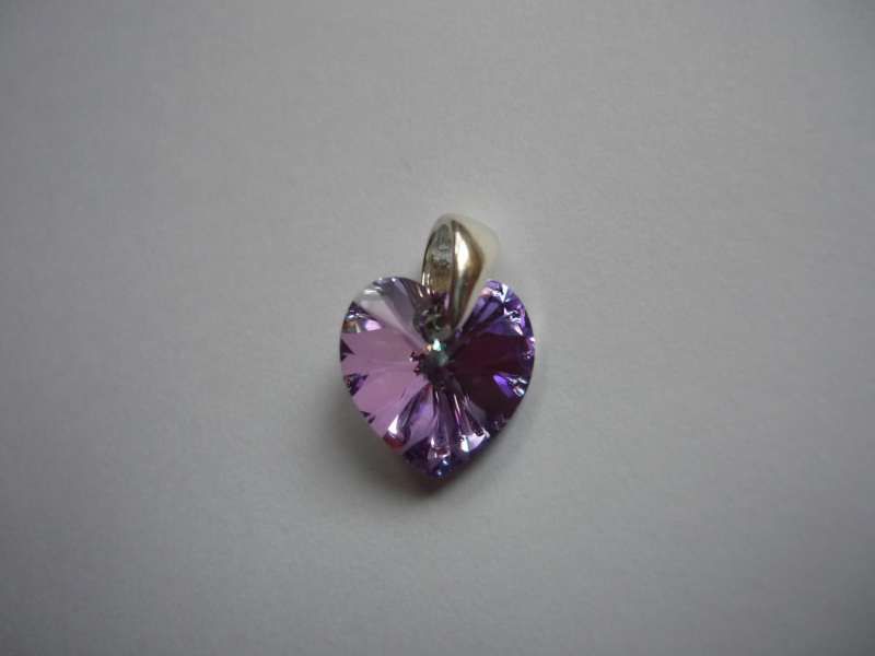 10мм Сваровски сърца - НОВИ със сребърен държач