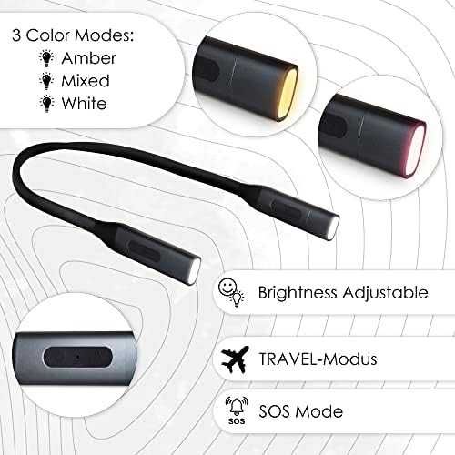 Нова LED лампа За Врат Нощно Четене Плетене 3 Цветови Режима USB светлина