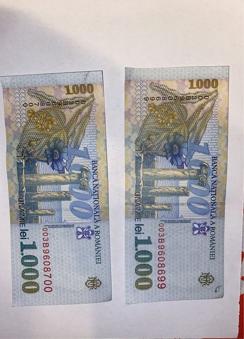 Bancnote 1000 de lei, anul 1998