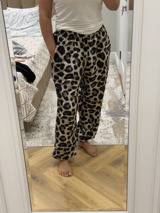 Леопардовые джоггеры хлопок