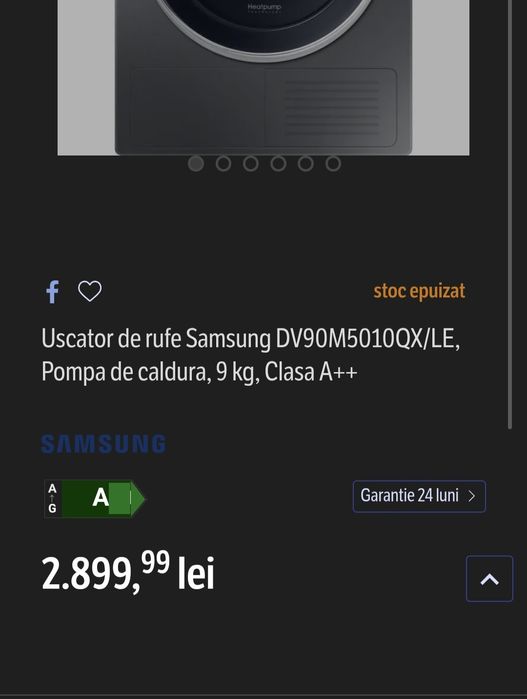 Uscator de rufe Samsung