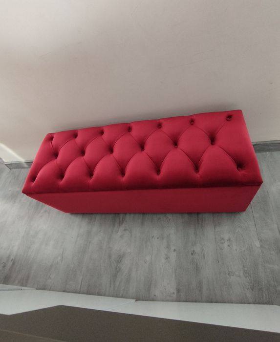 Bancheta, băncuță catifea rosu,lada pentru pat cu spatiu depozitare