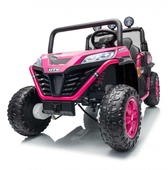 Masinuta electrica pentru copii Nichiduta UTV Rose Red 4x4 cu telecomanda,acumulator 24V,lumini led,bara cu proiectoare