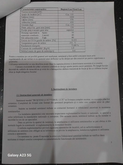 Șemineu Bușteni Lux