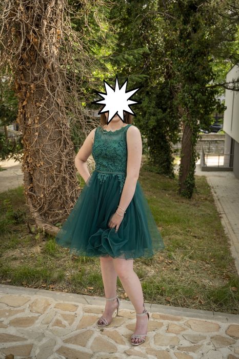 Стилна къса бална рокля