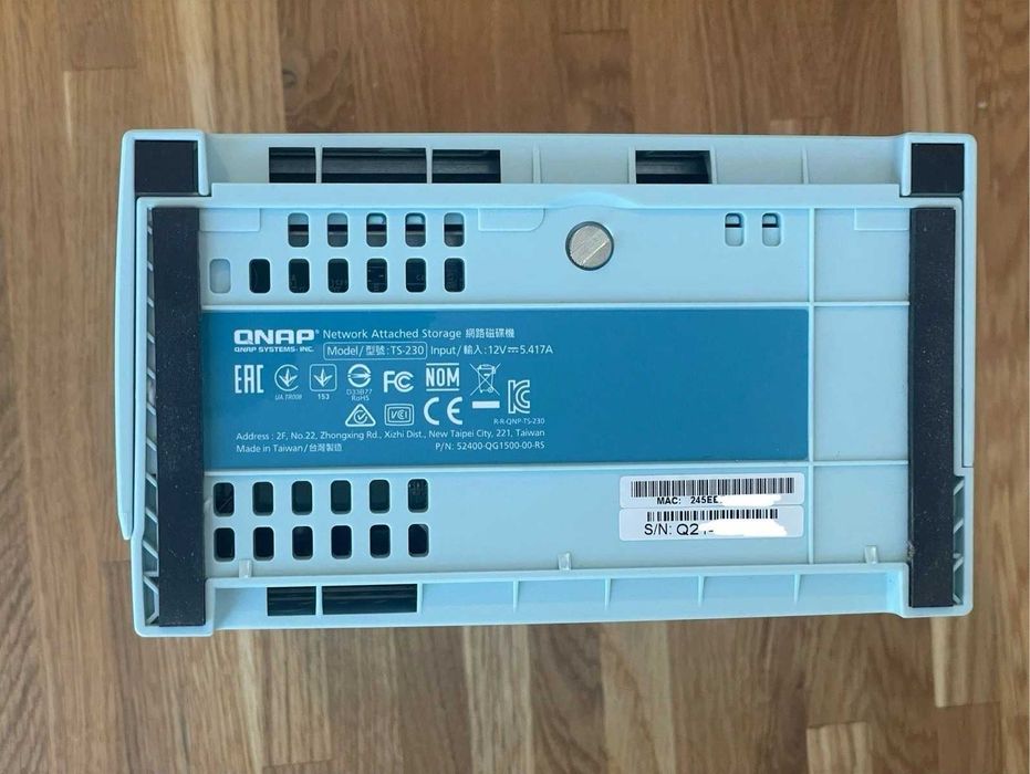 NAS мрежово устройство QNAP TS-230, 2Gb RAM DDR4, 2 bay