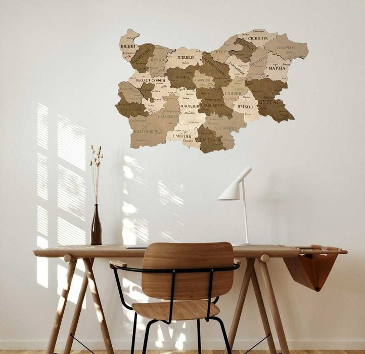 3D Карта на България за стена