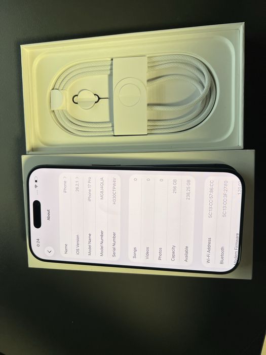 Iphone 17 Pro 256GB 100% battery