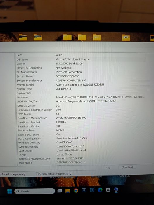 Laptop Asus TUF gaming
