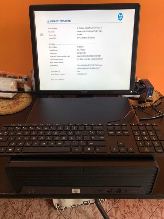 HP EliteDesk 800 G6-SFF-(Slim), Core i5-10500 vPRO, 3.1GHz, 8GB RAM DDR4, NO HARD DRIVE-НОВ