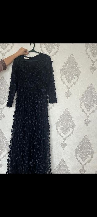 Вечернее платье темно синее