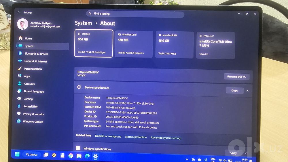 Samsung Galaxy Book 4 Pro 360 (Intel ultra 7 155H/16GB/1TB) - Ideal