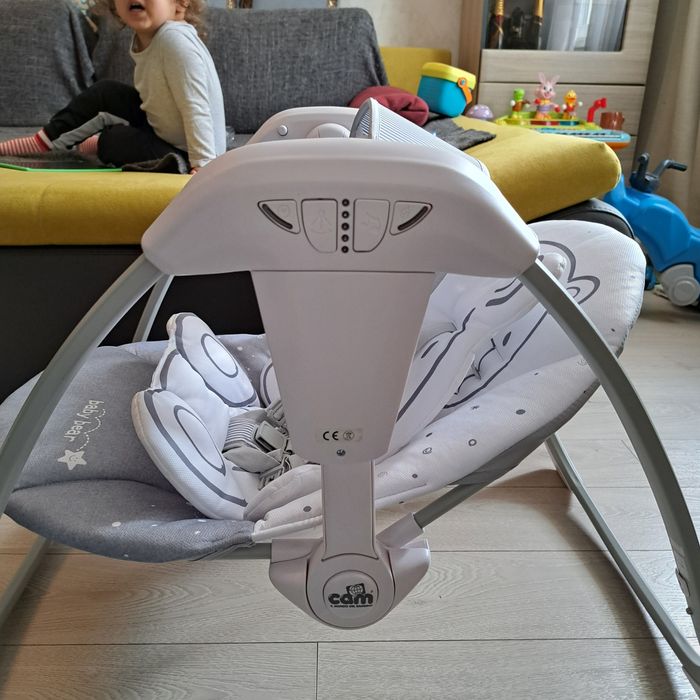 Cam  Bebeluși Leagăn electric cu Muzică Gri pentru Copii