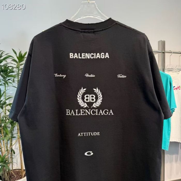 Tricou Balenciaga Black  T-Shirt Negru [Verificare Colet] Caliate Premium