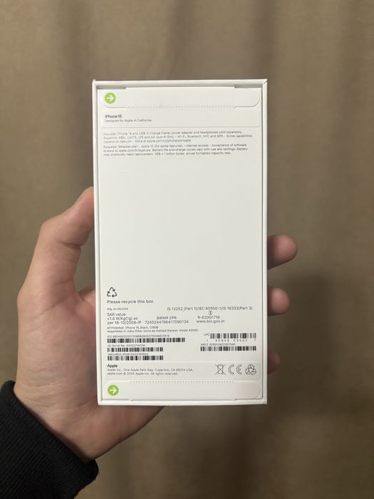 Apple iphone 15 ,128Gb nanoSIM+eSIM