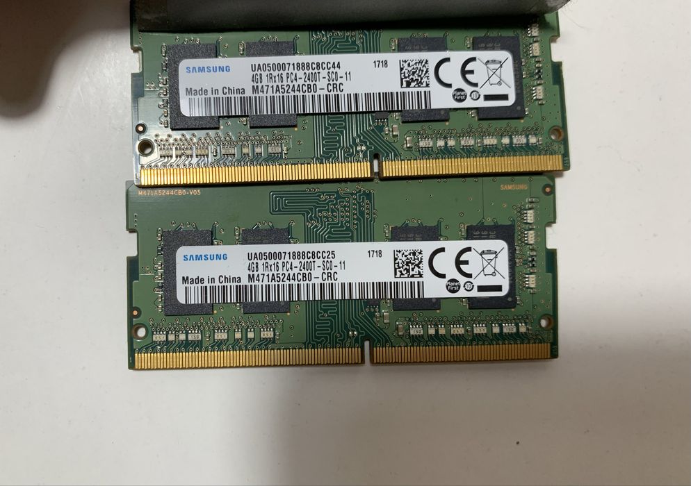 Оперативная память DDR4 8GB (2x4GB) Samsung для ноутбука