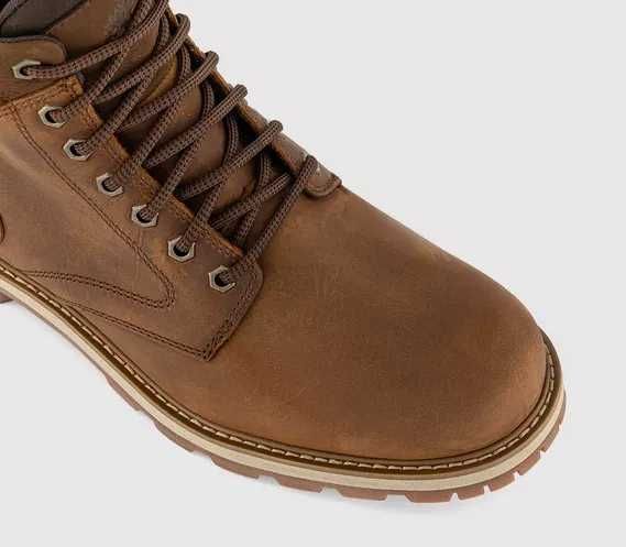 Ghete Timberland Britton Road Mid Lace WP  NOI – Piele Naturală – Maro