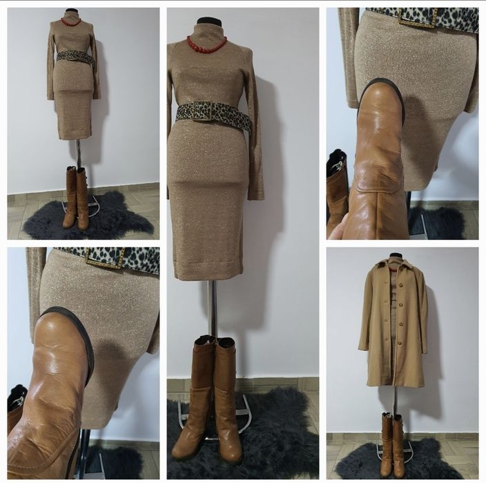 Cizme lungi din piele naturala, comode si practice;