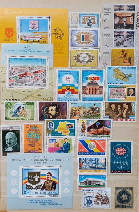 Vând serii de timbre și colite nestampilate