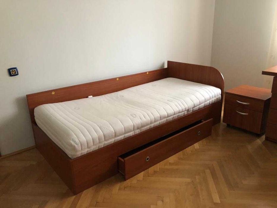 Mobila dormitor (Birou, Dulap, Noptiera, Mobila perete, Pat + Saltea)