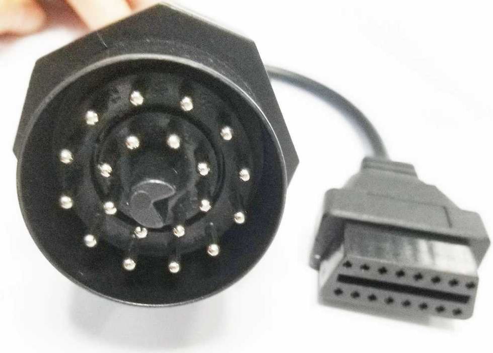 Кабел-преходник BMW 20 pin мъжки към 16 pin OBD2, за Autocom / Delphi