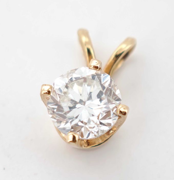 Pandativ aur 14k cu diamant 0.63ct