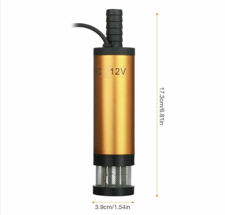 Помпа за източване на гориво, помпа за нафта потапяща помпа 12V ф38